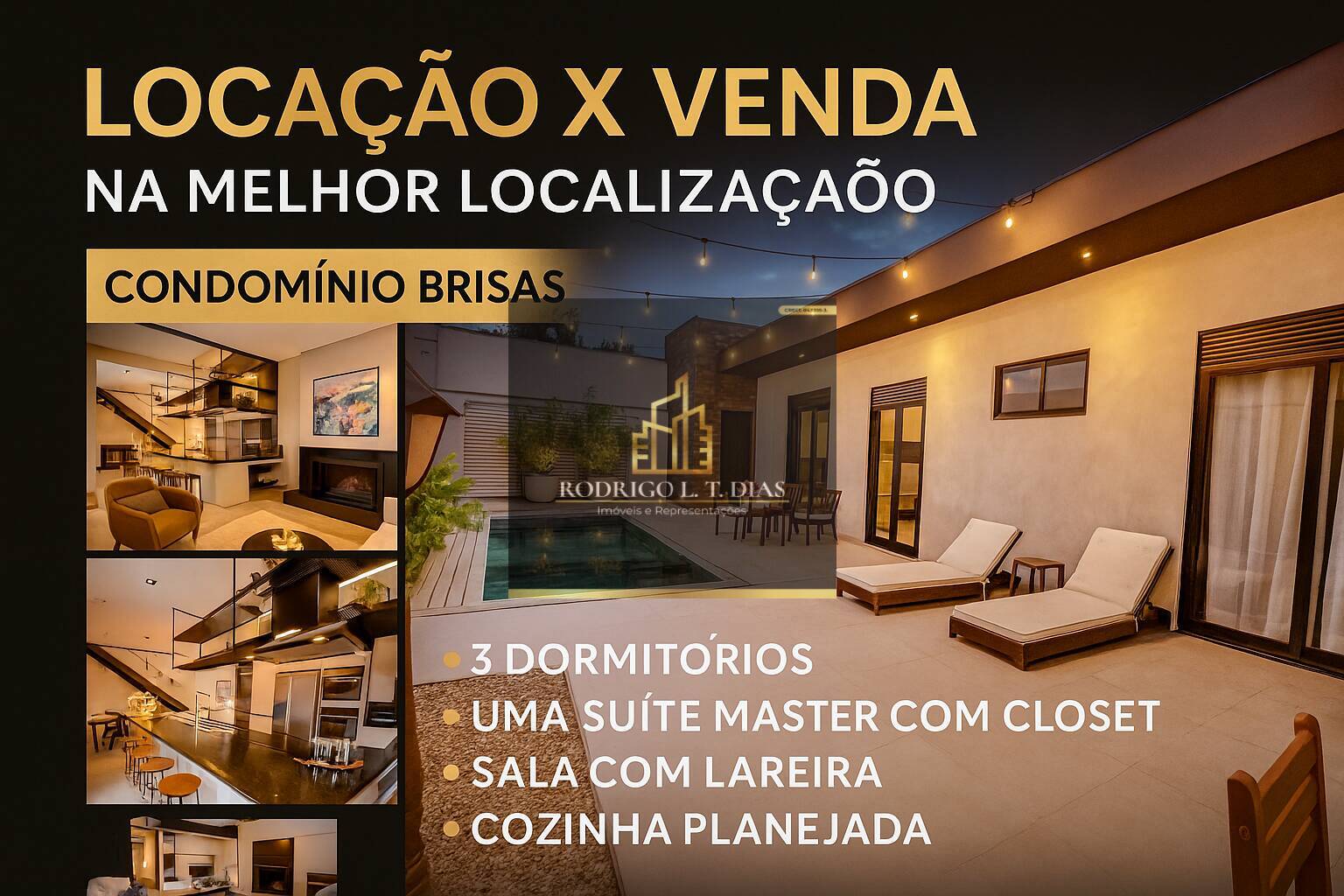 Casa de Condomínio à venda e aluguel com 3 quartos, 300m² - Foto 1